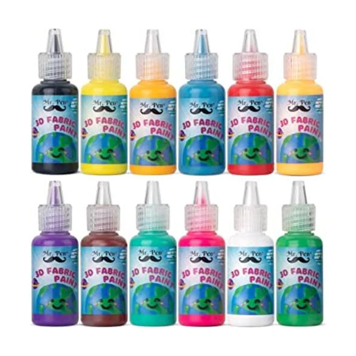 Mr. Pen Juego de pintura de tela 3D 12 colores 0.67_1