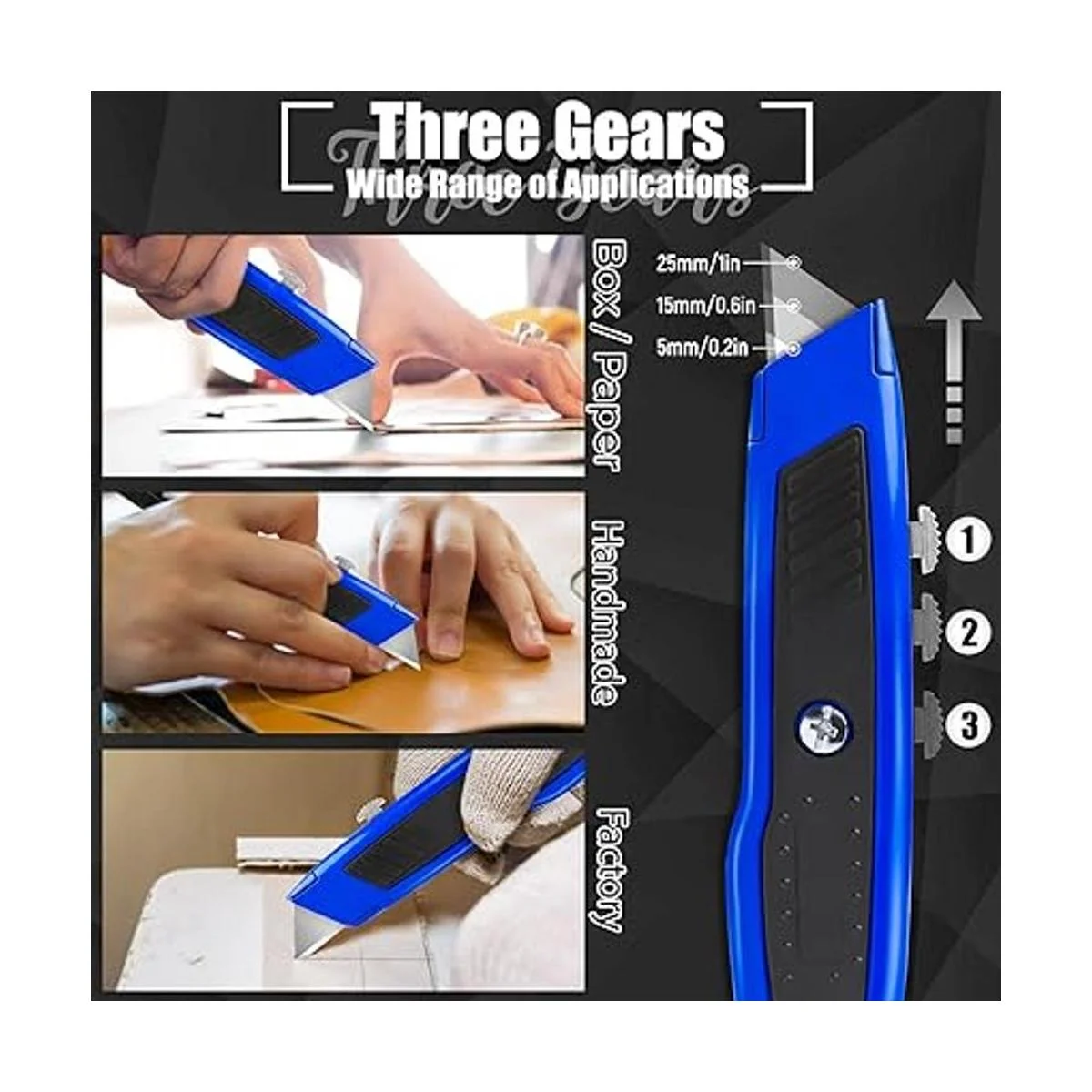 Jetmore Paquete de 2 cuchillos utilitarios para cortador_3