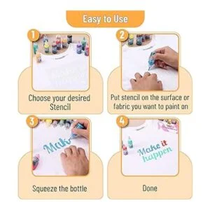 Mr. Pen Juego de pintura de tela 3D 12 colores 0.67_6