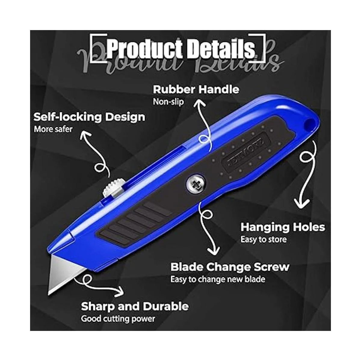 Jetmore Paquete de 2 cuchillos utilitarios para cortador_5