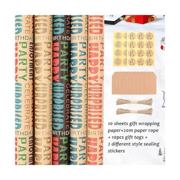 MAMUNU 10 hojas de papel de regalo de feliz cumpleaños_5
