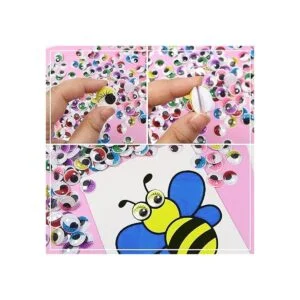 TOAOB 210pcs Plastic Googly Eyes with Eyelashes Wiggle_5