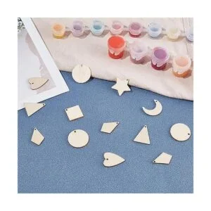 PandaHall 160 colgantes de madera sin teñir con forma_4