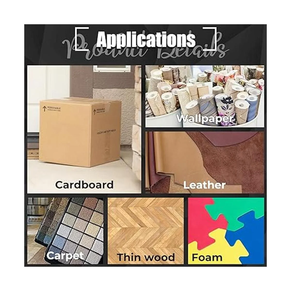 Jetmore Paquete de 2 cuchillos utilitarios para cortador_6