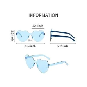 Gafas de sol con forma de corazón para fiesta sin_3