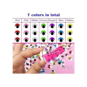 TOAOB 210pcs Plastic Googly Eyes with Eyelashes Wiggle_3