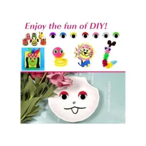 TOAOB 210pcs Plastic Googly Eyes with Eyelashes Wiggle_4