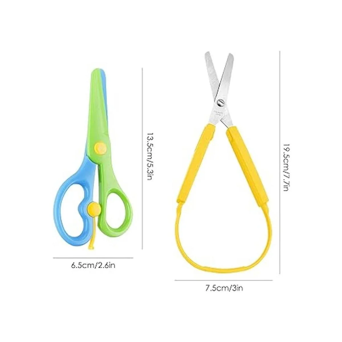 Juego de 7 tijeras de bucle y tijeras de entrenamiento_7