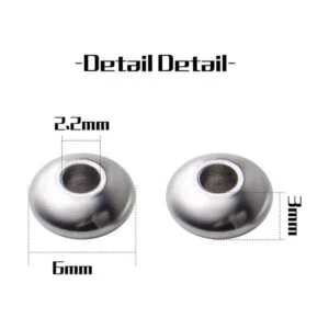 100 cuentas espaciadoras redondas de acero inoxidable con_3