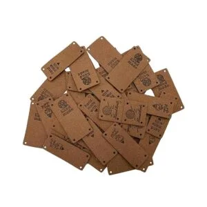 Wenplus 40 etiquetas de cuero sintético hechas a mano con_3