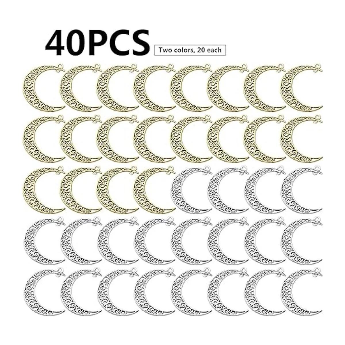 40 dijes de luna hueca de luna creciente colgantes_2