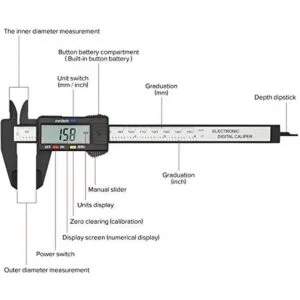 Simhevn Calibrador digital electrónico LCD conversión de_4
