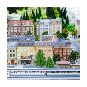 LUEYAO Mini modelo de árboles en miniatura de tren mixto_5