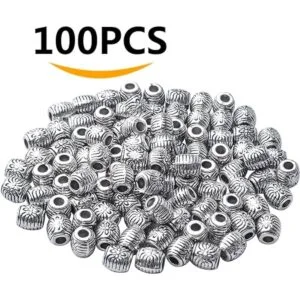 100pcs Antiguo Barril Espaciador Perlas Aleación_2