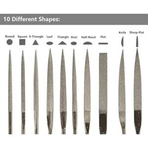 Yakamoz Juego de 10 piezas de limas de aguja de diamante_4