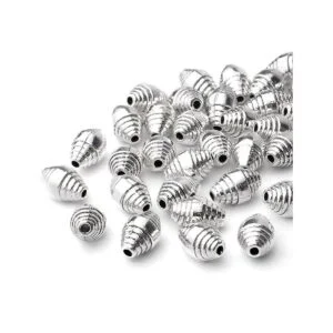 50 cuentas espaciadoras tibetanas de plata antigua_5