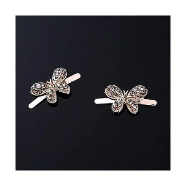 10pcs Rhinestone Metal Mariposa Zapatos Decoración_3