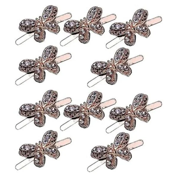 10pcs Rhinestone Metal Mariposa Zapatos Decoración_1