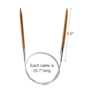 Weabetfu Aguja de punto circular de bambú 32 pulgadas de_2