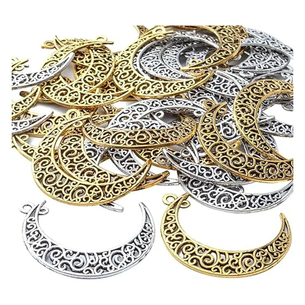 40 dijes de luna hueca de luna creciente colgantes_4