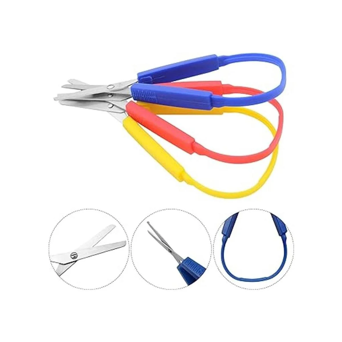 Juego de 7 tijeras de bucle y tijeras de entrenamiento_3