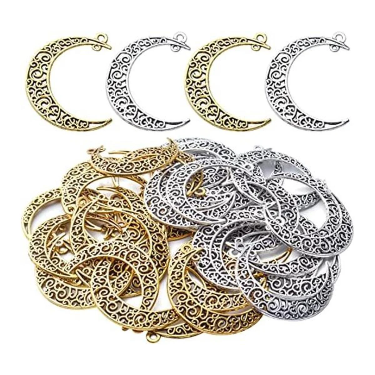 40 dijes de luna hueca de luna creciente colgantes_1