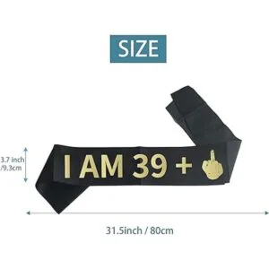 Banda de dedo medio I AM 39 Plus banda de 40 cumpleaños_2