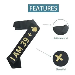 Banda de dedo medio I AM 39 Plus banda de 40 cumpleaños_3