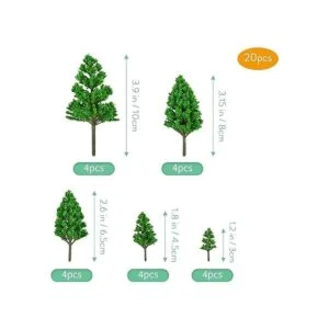 LUEYAO Mini modelo de árboles en miniatura de tren mixto_2