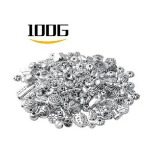 3.53 oz de plata antigua espaciador cuentas tibetanas de_2