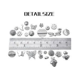 3.53 oz de plata antigua espaciador cuentas tibetanas de_3