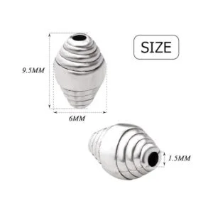 50 cuentas espaciadoras tibetanas de plata antigua_3