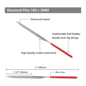 Yakamoz Juego de 10 piezas de limas de aguja de diamante_5