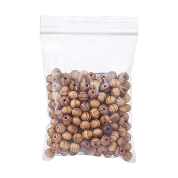 Cheriswelry 200 cuentas redondas de madera natural de_7