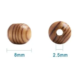 Cheriswelry 200 cuentas redondas de madera natural de_3
