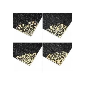 GLOBLELAND 4 troqueles de encaje de esquina de metal con_5