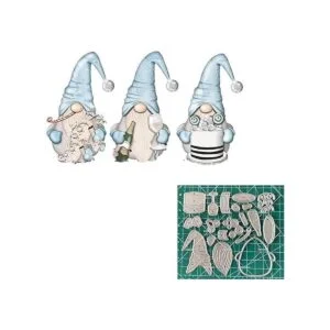 DDeehs 3 troqueles de metal de Papá Noel para fiestas_3