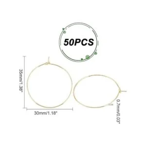 Unicraftale 50 piezas de 1.181 in para copas de vino_3