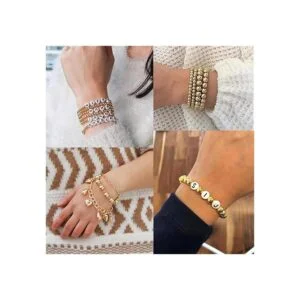 200 cuentas espaciadoras redondas blancas K lisas de latón_4