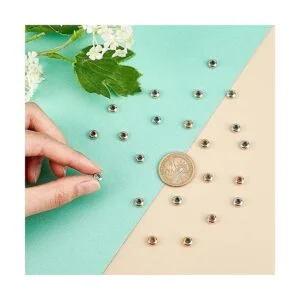 PH PandaHall 60 cuentas deslizantes de silicona de latón_3