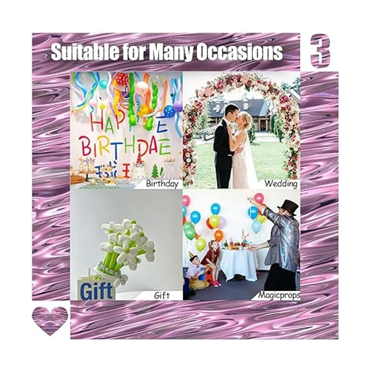 100 globos largos torcidos globos largos de látex de 260_4