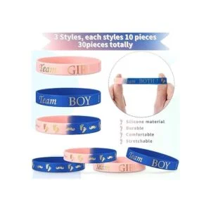 Pulseras de revelación de género pulseras de silicona_3