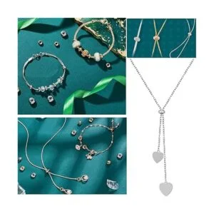 PH PandaHall 60 cuentas deslizantes de silicona de latón_5