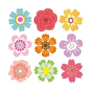 54 recortes de flores de primavera para decoración de_1