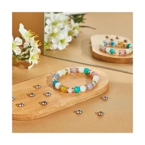 PH PandaHall 60 cuentas deslizantes de silicona de latón_6