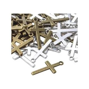 100 colgantes de 27 0.512 in de aleación de cruz de_4