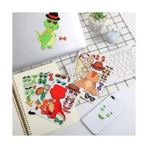 36 hojas de calcomanías para hacer un dinosaurio_4