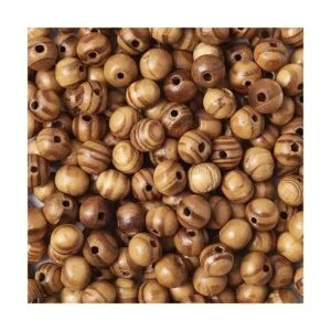 Cheriswelry 200 cuentas redondas de madera natural de_2