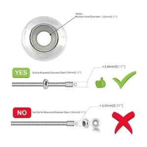 PH PandaHall 60 cuentas deslizantes de silicona de latón_4