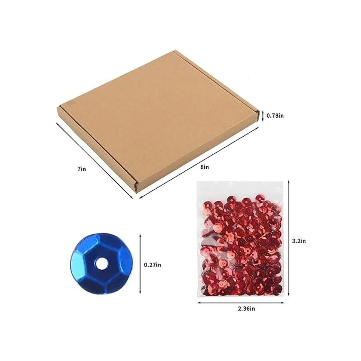 KIMOBER 16000 lentejuelas sueltas a granel de 0.236_2